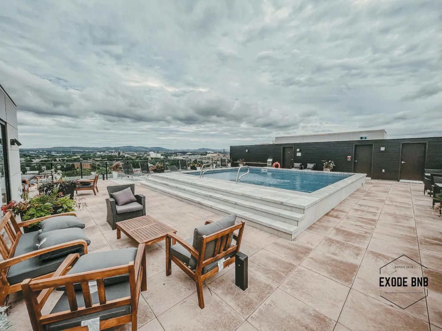 Quebec, Rustique Chic En Ville, Piscine Sur Le Toit Pour 2 A 6 Invites Εξωτερικό φωτογραφία